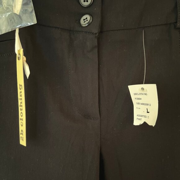 2B Clothing Juniors Black Straight Leg Stretchy Pants Size Large NWT - Picture 4 of 7